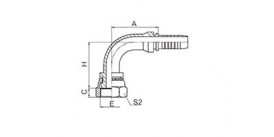 22291 90° BSP FEMALE FLAT SEAT