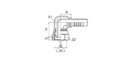 22691K 90° BSP COMPACT FEMALE 60° CONE