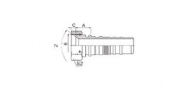 26713-W JIC FEMALE 74° CONE SEAT