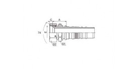 26713D-W JIC FEMALE 74° CONE SEAT