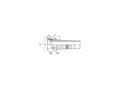 26713D-W JIC FEMALE 74° CONE SEAT