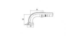 87393 90° SAE FLANGE 3000 PSI