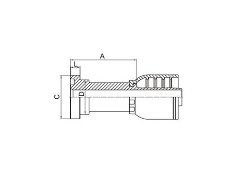 87611-RW SAE FLANGE 6000 PSI (ISO 12151-3—SAE J516)