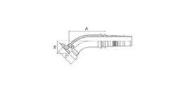 87643 45° SAE FLANGE 6000 PSI