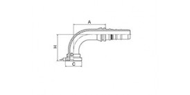 87693 90° SAE FLANGE 6000 PSI