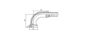 87993 90° SAE FLANGE 9000 PSI