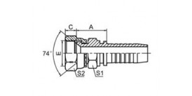 26711D-SM JIC FEMALE 74° CONE SEAT DOUBLE HEXAGON (SAE J514)