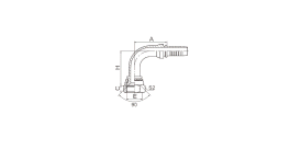 27891 90° SAE FEMALE 90° CONE SEAT (SAE J513)