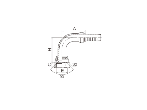 27891 90° SAE FEMALE 90° CONE SEAT (SAE J513)