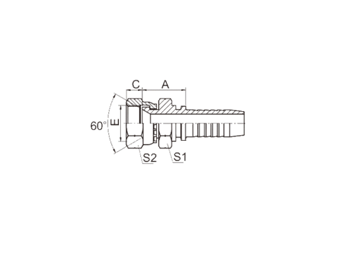 28611 JIS METRIC FEMALE 60° CONE SEAT