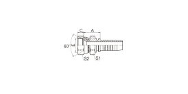 29611 JIS GAS FEMALE 60° CONE SEAT (JIS B8363)