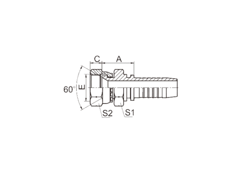 29611 JIS GAS FEMALE 60° CONE SEAT (JIS B8363)