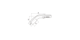 50041 45° METRIC STANDPIPE STRAIGHT