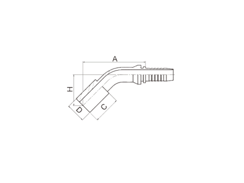 50041 45° METRIC STANDPIPE STRAIGHT