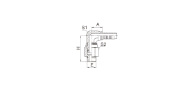 16091KSW-S 90° SAE O-RING BOSS SWIVEL MALE