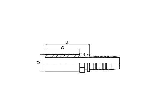 50011 METRIC STANDPIPE STRAIGHT (DIN 2353)