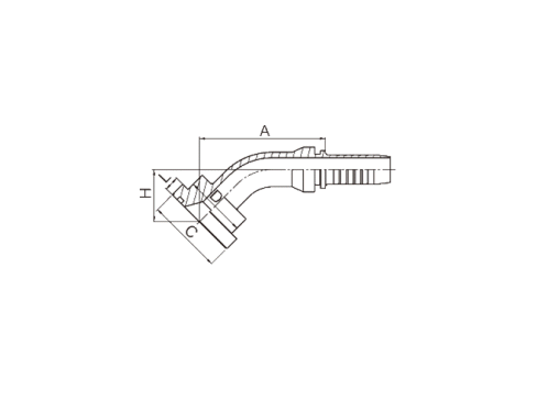 87341 45° SAE FLANGE 3000 PSI (ISO 12151-3--SAE J516)