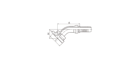 87641 45° SAE FLANGE 6000 PSI (ISO 12151-3--SAE J516)