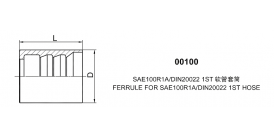 00100 FERRULE FOR SAE100R1A/DIN20022 1ST HOSE