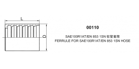 00110 FERRULE FOR SAE100R1AT/EN 853 1SN HOSE