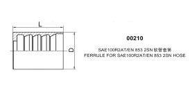 00210 FERRULE FOR SAE100R2AT/EN853 2SN HOSE