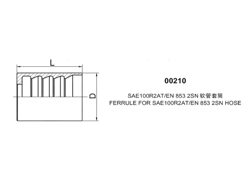 00210 FERRULE FOR SAE100R2AT/EN853 2SN HOSE