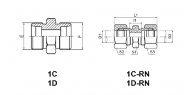 1C 1D Straight Fittings