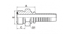 10311 JB O-RING METRIC MALE FLAT SEAL