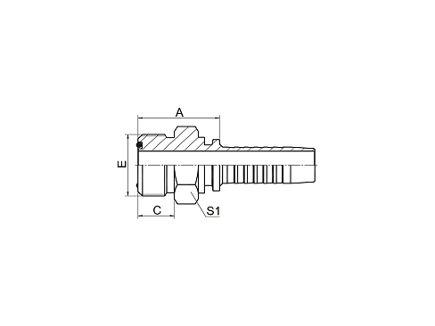 10311 JB O-RING METRIC MALE FLAT SEAL