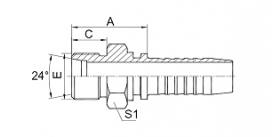 10411 METRIC MALE 24° CONE SEAL L.T.