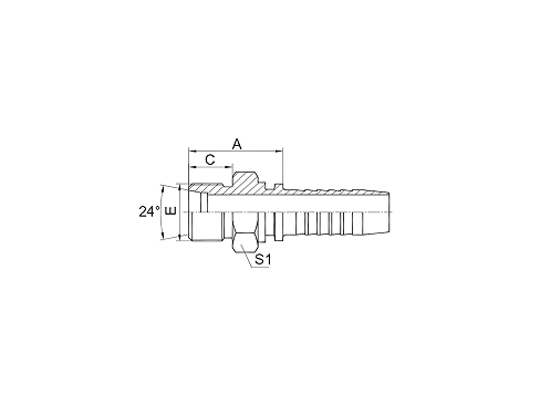 10411 METRIC MALE 24° CONE SEAL L.T.