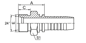 10511 METRIC MALE 24° CONE SEAL H.T.