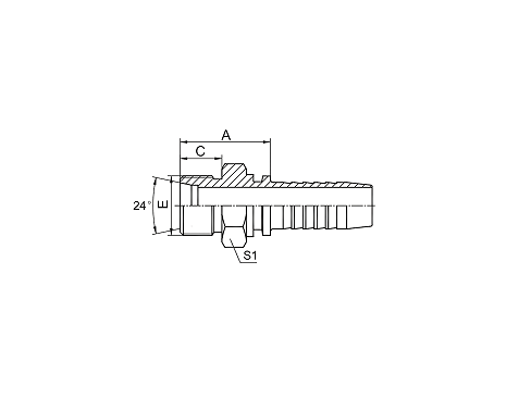 10511 METRIC MALE 24° CONE SEAL H.T.