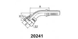 20241 45° METRIC FEMALE FLAT SEAL