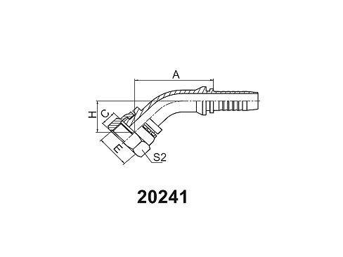 20241 45° METRIC FEMALE FLAT SEAL