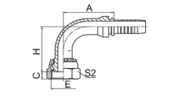 20491C 90°METRIC FEMALE 24°MULTISEAL L.T.DIN 3868