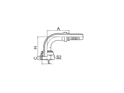 20491C 90°METRIC FEMALE 24°MULTISEAL L.T.DIN 3868