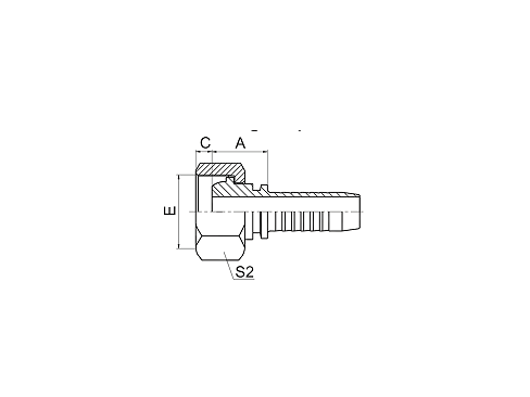 20511-W METRIC FEMALE 24° CONE O-RING H.T.DIN3865