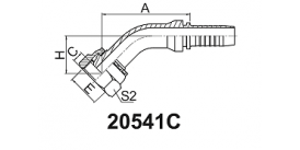 20541C 45°METRIC FEMALE MULTISEAL