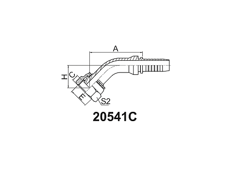 20541C 45°METRIC FEMALE MULTISEAL