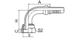 20591C 90°METRIC FEMALE MULTISEAL