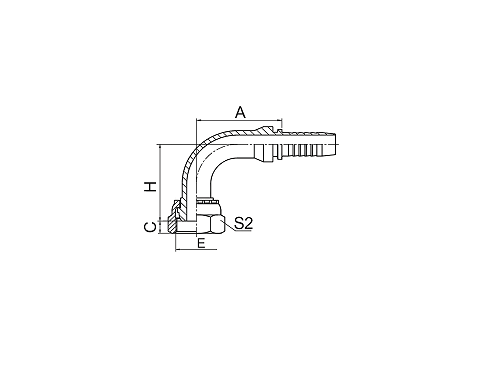 20591C 90°METRIC FEMALE MULTISEAL