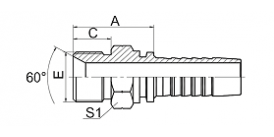 12611 BSP MALE 60° CONE SEAT