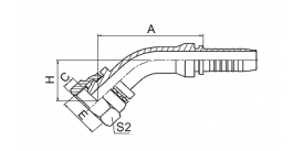 20141 45°METRIC FEMALE MULTISEAL