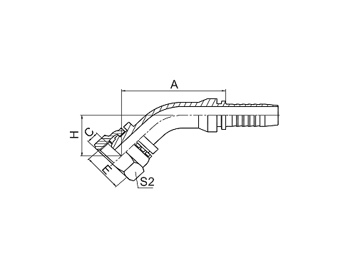 20141 45°METRIC FEMALE MULTISEAL