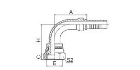 20191 90° METRIC FEMALE MULTISEAL