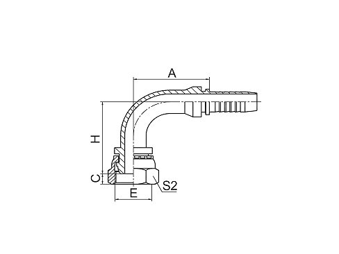 20191 90° METRIC FEMALE MULTISEAL