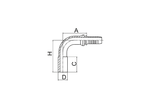 50091 90° METRIC STANDPIPE STRAIGHT DIN 2353