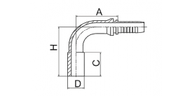 51091 GB METRIC 90° STANDPIPE