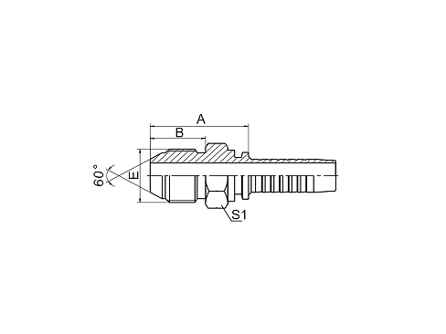 19611 JIS BSPP MALE 60° CONE SEAL